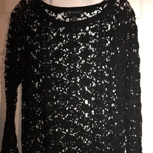 INC Black Knit Top. Size Medium.